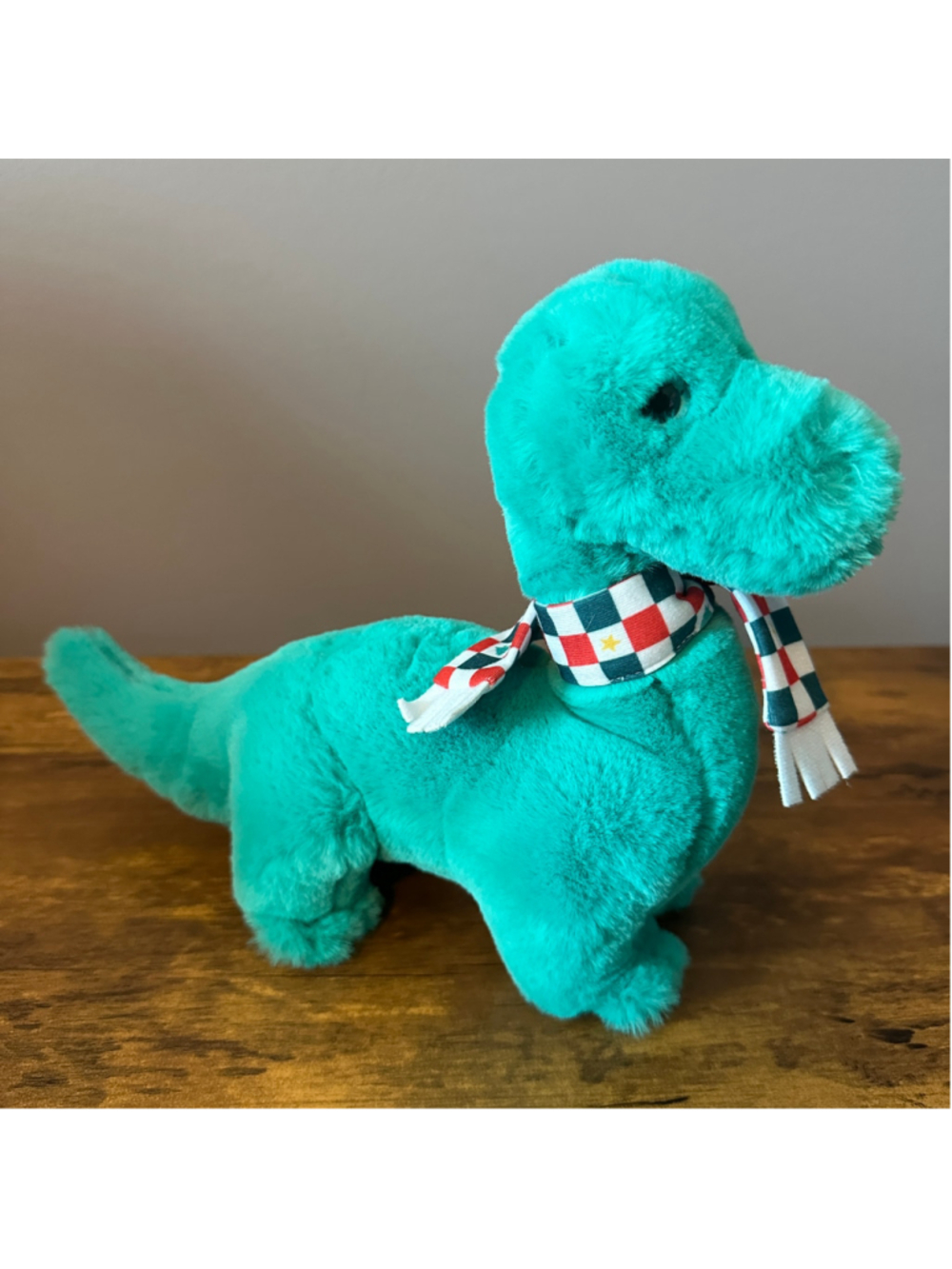 Douglas Dinosaur Plush 9" Teal Blue Holiday Scarf Stuffed Animal 2025